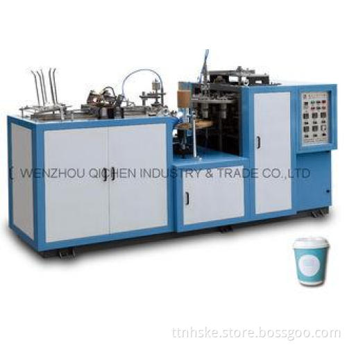 Ultrasonic Two - Side PE Tea Cup Making Machine , Cup Size